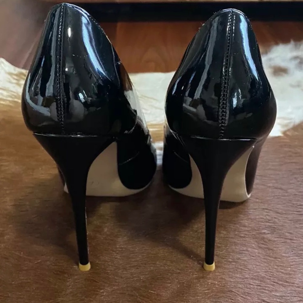 NWB Elisabet Tang High Heels Black Evening Party Cocktail Prom Shoes US Sz 7 - Picture 4 of 14